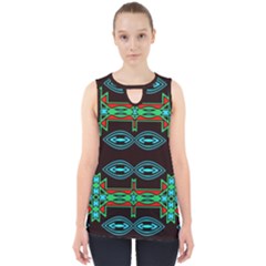 Ovals And Tribal Shapes                               Cut Out Tank Top