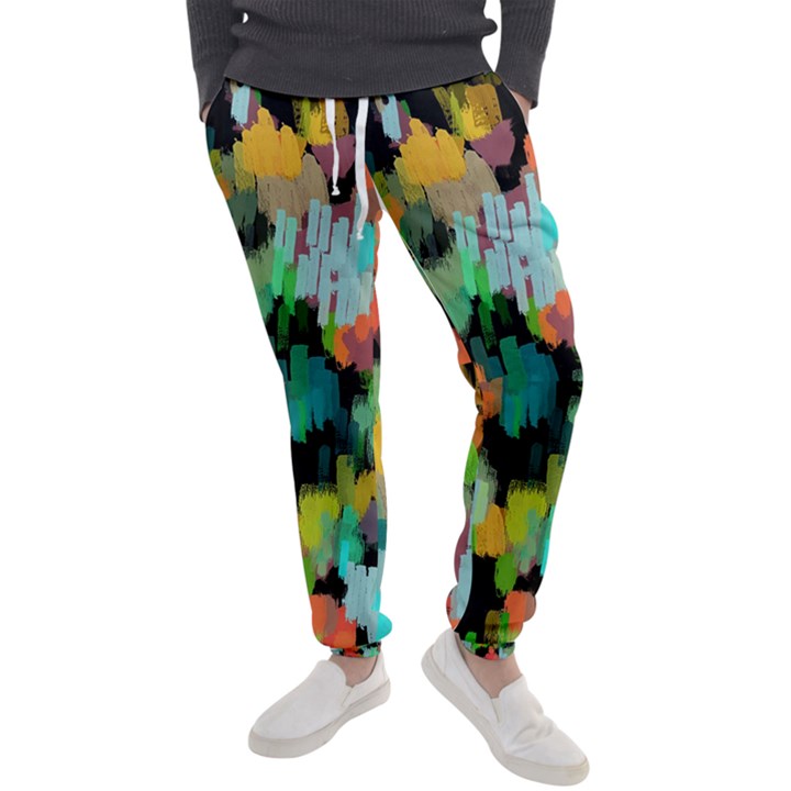 Paint brushes on a black background                                Men s Jogger Sweatpants