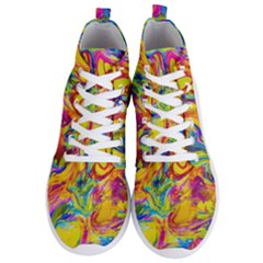 Mixed Paint                                Men s Lightweight High Top Sneakers by LalyLauraFLM