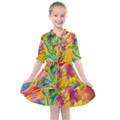 Mixed Paint                              Kids  All Frills Chiffon Dress