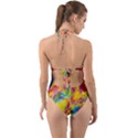 Mixed paint                                     Halter Cut-Out One Piece Swimsuit View2