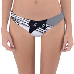 Gallows Raven Chopped Reversible Hipster Bikini Bottoms by Bajindul