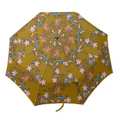 Textile Flowers Pattern Folding Umbrellas