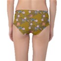 Textile Flowers Pattern Mid-Waist Bikini Bottoms View2