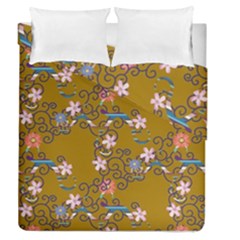 Textile Flowers Pattern Duvet Cover Double Side (queen Size) by HermanTelo