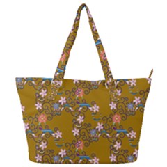 Textile Flowers Pattern Full Print Shoulder Bag