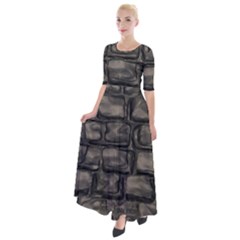 Stone Patch Sidewalk Half Sleeves Maxi Dress by HermanTelo