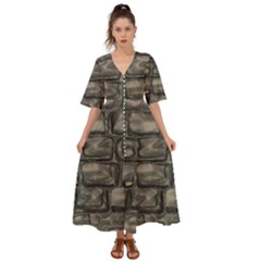 Stone Patch Sidewalk Kimono Sleeve Boho Dress by HermanTelo