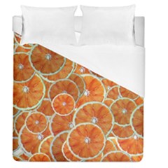 Oranges Background Duvet Cover (queen Size) by HermanTelo