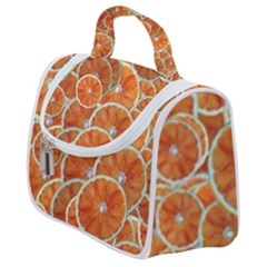 Oranges Background Satchel Handbag by HermanTelo