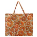 Oranges Background Zipper Large Tote Bag View1