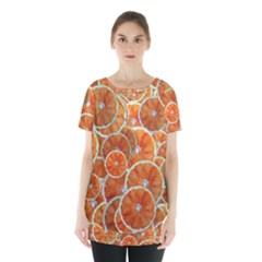 Oranges Background Skirt Hem Sports Top