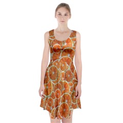 Oranges Background Racerback Midi Dress