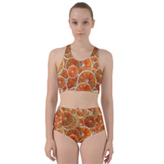 Oranges Background Racer Back Bikini Set by HermanTelo