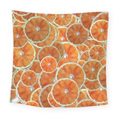 Oranges Background Square Tapestry (large)