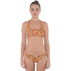 Oranges Background Cross Back Hipster Bikini Set