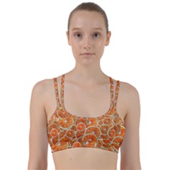 Oranges Background Line Them Up Sports Bra