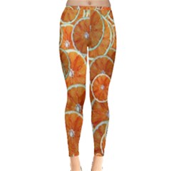 Oranges Background Inside Out Leggings