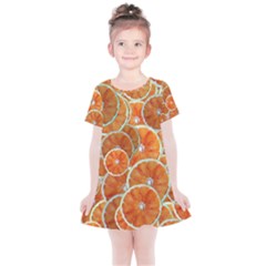 Oranges Background Kids  Simple Cotton Dress