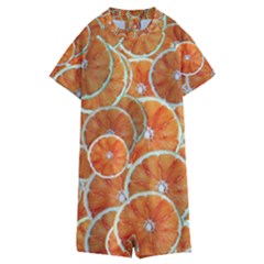 Oranges Background Kids  Boyleg Half Suit Swimwear