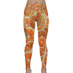 Oranges Background Lightweight Velour Classic Yoga Leggings