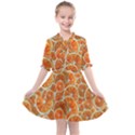 Oranges Background Kids  All Frills Chiffon Dress View1