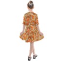 Oranges Background Kids  All Frills Chiffon Dress View2