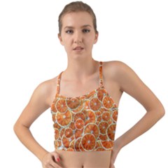 Oranges Background Mini Tank Bikini Top