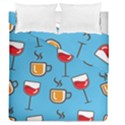 Cups And Mugs Blue Duvet Cover Double Side (Queen Size) View2