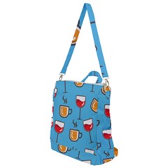 Cups And Mugs Blue Crossbody Backpack