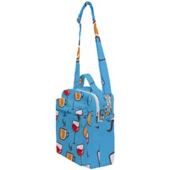 Cups And Mugs Blue Crossbody Day Bag