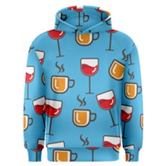 Cups And Mugs Blue Men s Overhead Hoodie