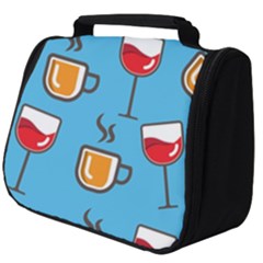 Cups And Mugs Blue Full Print Travel Pouch (big)