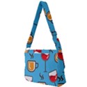 Cups And Mugs Blue Full Print Messenger Bag View2