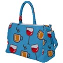 Cups And Mugs Blue Duffel Travel Bag View1