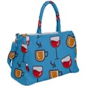 Cups And Mugs Blue Duffel Travel Bag View2