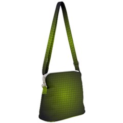 Hexagon Background Circle Zipper Messenger Bag