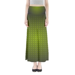 Hexagon Background Circle Full Length Maxi Skirt