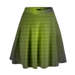 Hexagon Background Circle High Waist Skirt