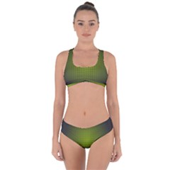 Hexagon Background Circle Criss Cross Bikini Set