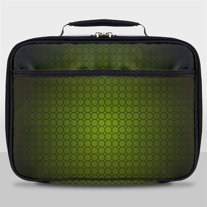 Hexagon Background Circle Full Print Lunch Bag