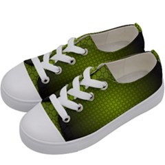 Hexagon Background Circle Kids  Low Top Canvas Sneakers