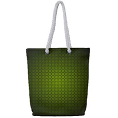 Hexagon Background Circle Full Print Rope Handle Tote (small) by HermanTelo