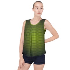 Hexagon Background Circle Bubble Hem Chiffon Tank Top by HermanTelo