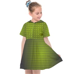 Hexagon Background Circle Kids  Sailor Dress