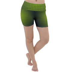 Hexagon Background Circle Lightweight Velour Yoga Shorts