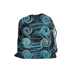 Background Neon Abstract Drawstring Pouch (large)