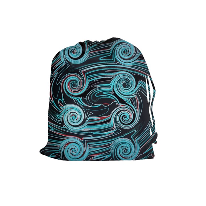 Background Neon Abstract Drawstring Pouch (Large)