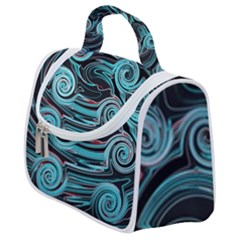 Background Neon Abstract Satchel Handbag