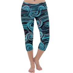 Background Neon Abstract Capri Yoga Leggings